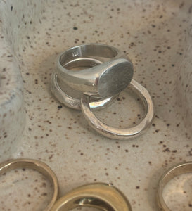 wax carved signet ring, signet ring, bronze signet ring, gold signet ring, silver signet ring, engravable signet ring