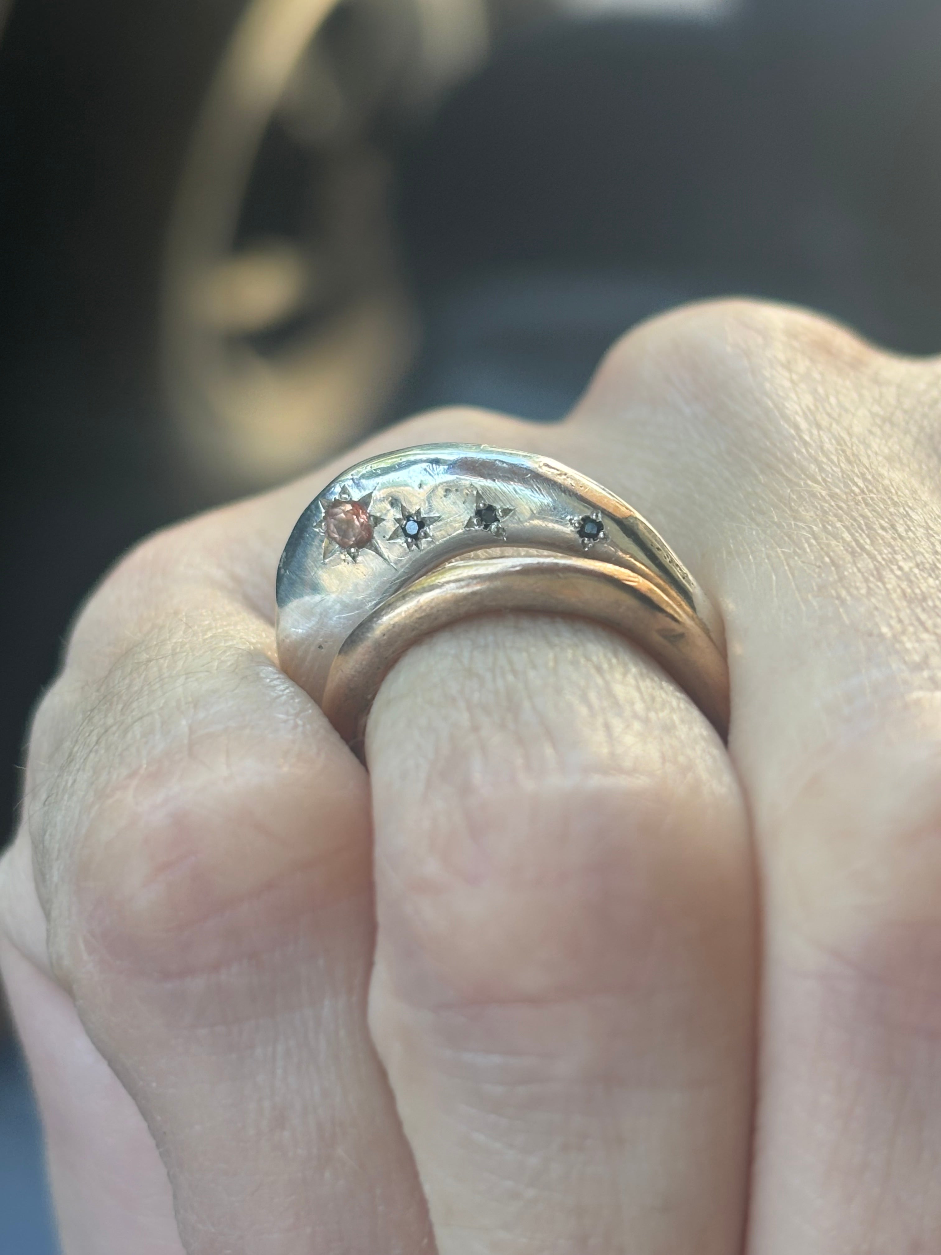 organic sterling ring, wax carved sterling ring
 bronze ring, organic bronze jewelry, weighty ring, weighty gold ring, wax carved gold ring