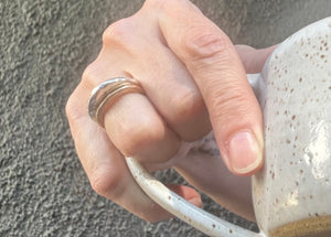 organic sterling ring, wax carved sterling ring
 bronze ring, organic bronze jewelry, weighty ring, weighty gold ring, wax carved gold ring