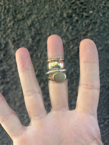 wax carved stacking band ring, uneven shape ring, thin silver band, thin bronze band, thin gold band