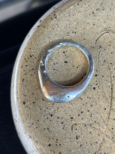 organic sterling ring, wax carved sterling ring
 bronze ring, organic bronze jewelry, weighty ring, weighty gold ring, wax carved gold ring