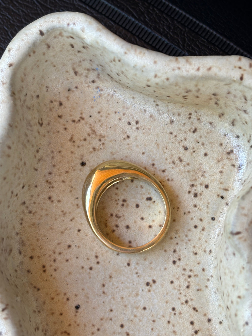 round top ring, rounded top ring, rounded top gold band, rounded top silver ring, round top bronze ring