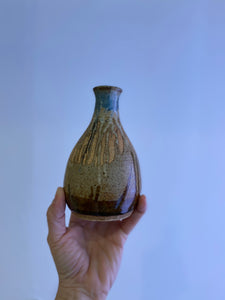 Blue and Brown Drip Glaze Vase