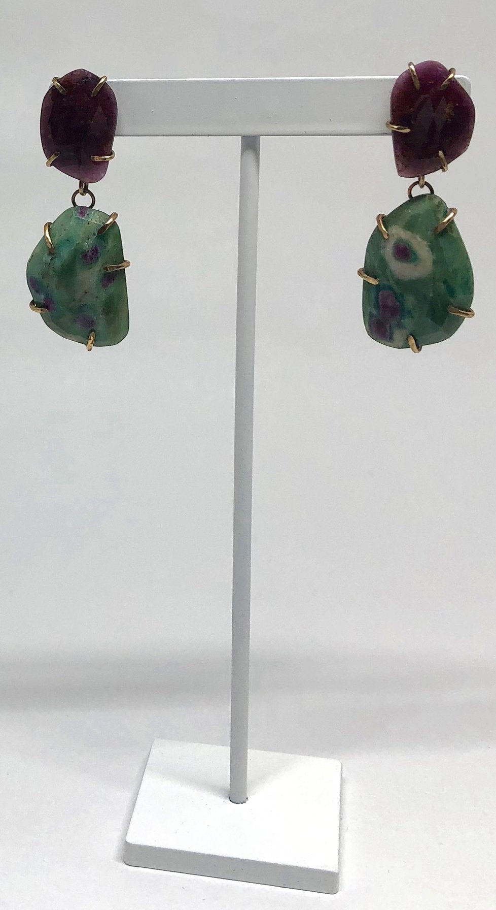 Ruby and Ruby Fruschite Earrings