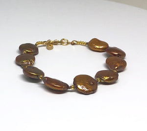Copper Pearl Bracelet