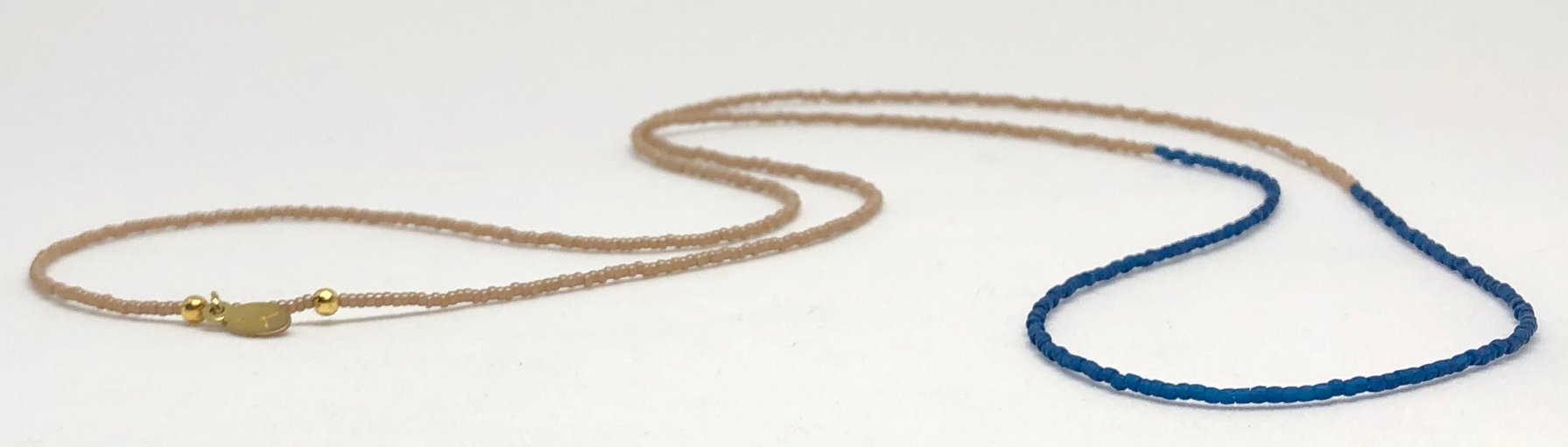Bead Strand Blue/Nude