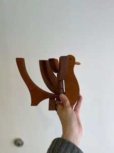 Vintage Teak Bird Candelabra