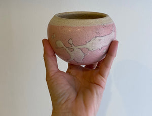 Pink/Cream Splash Pottery