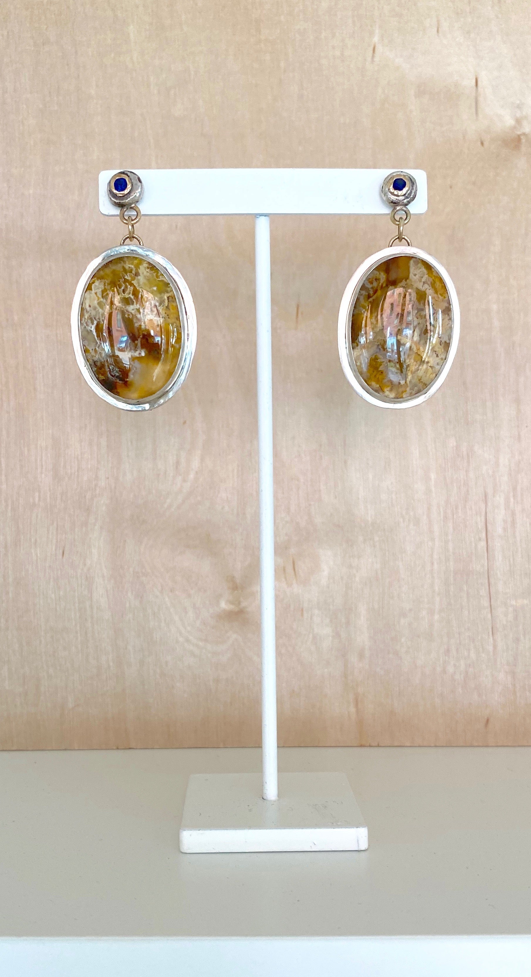 yellow agate earrings