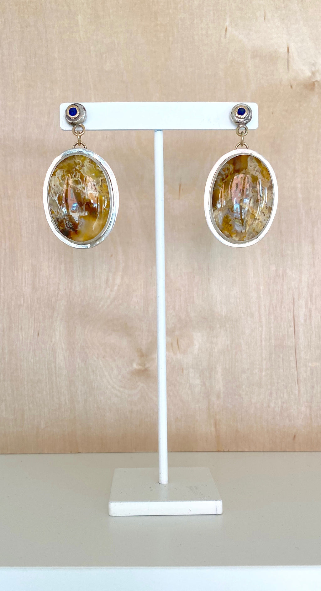 yellow agate earrings
