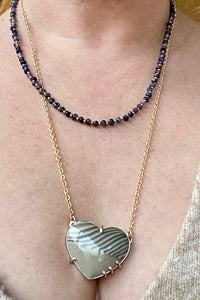heart necklace, valentines day gifts, handmade heart jewelry, heart jewelry, dune themed jewelry,