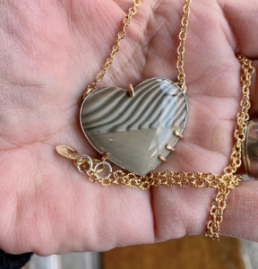 heart necklace, valentines day gifts, handmade heart jewelry, heart jewelry, dune themed jewelry,