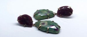 Ruby and Ruby Fruschite Earrings