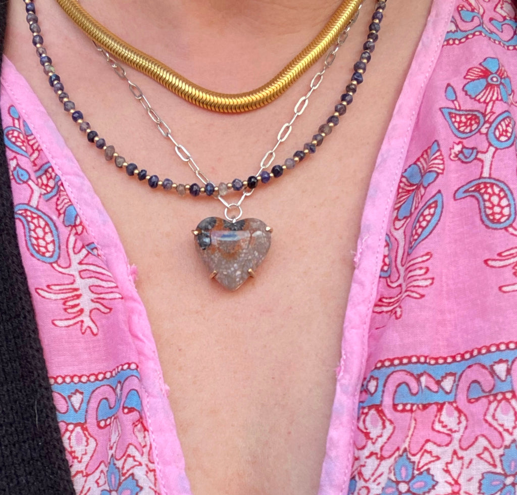 heart necklace, handmade heart jewelry, valentines day jewelry, valentines gifts, 